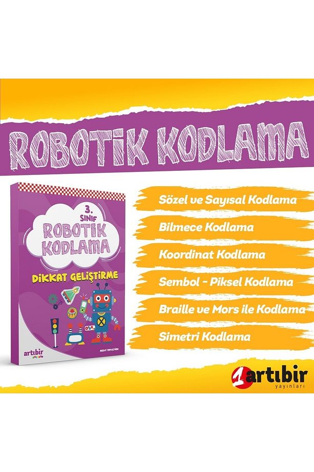 3 Sınıf Dikkat Ve Zeka Geliştiren 2'li Set -- Hızlı Okuma Kitabım +robotik Kodlama - 4