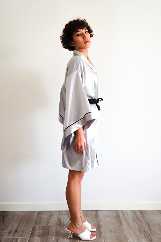 Mini Boy Gri Kimono - 2