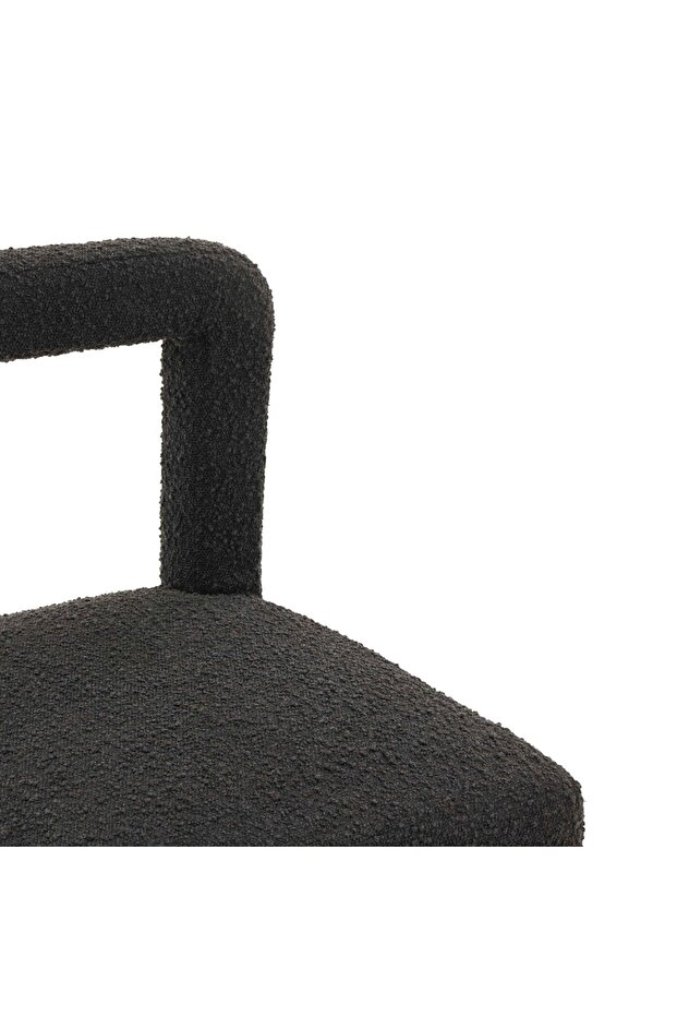 Bella Teddy Berjer Sandalye, Siyah - 6