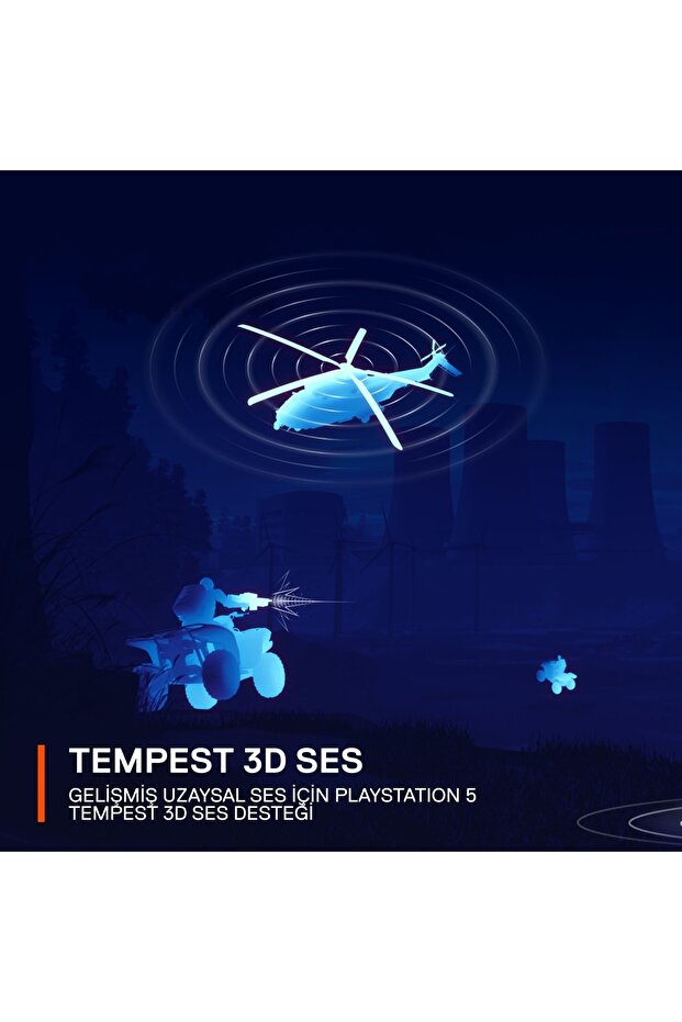 Arctis 7P+ PS5 Wireless Gaming Kulaklık-Kayıpsız 2,4GHz - PS 3D Audio Destekler - Beyaz - 5
