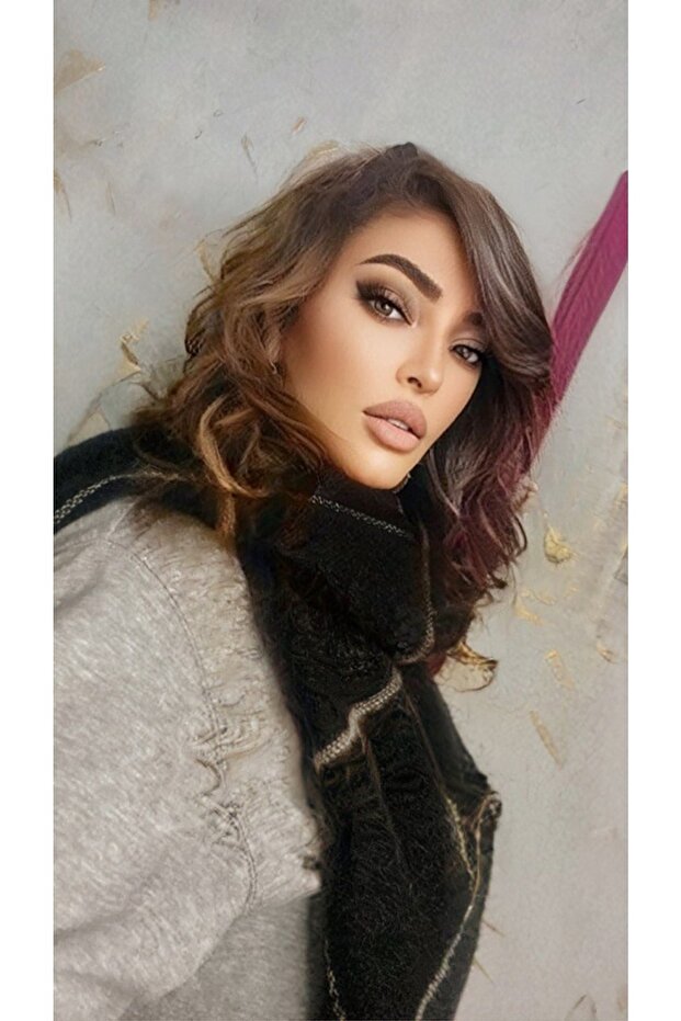 Eșarfă neagră cu dungi albe - 3