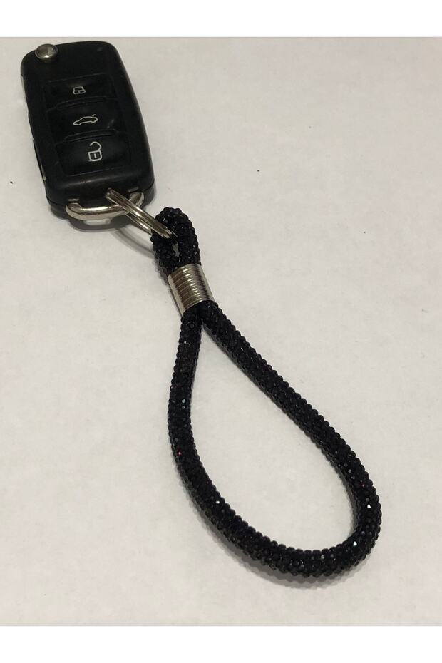Stoned Sparkling Shining Black Keychain Car Home Keychain