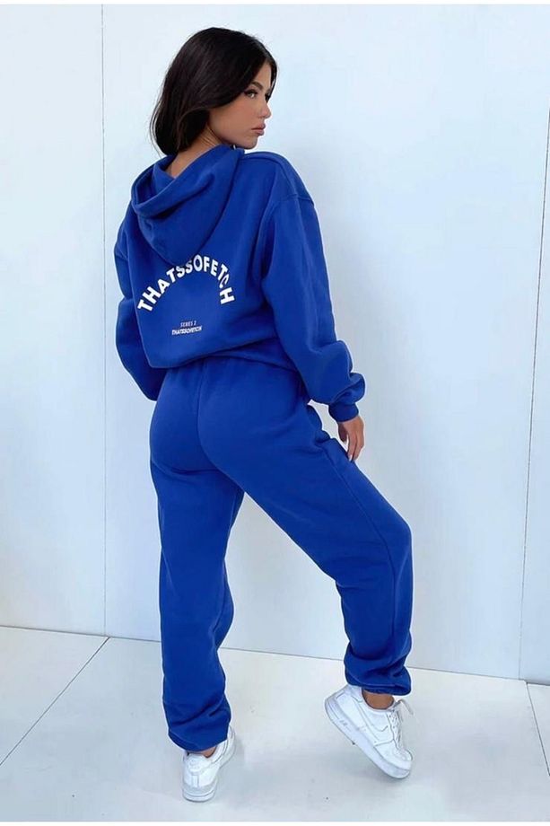 Kadın Thatssofetch Baskılı Oversize Eşofman Takımı - 5