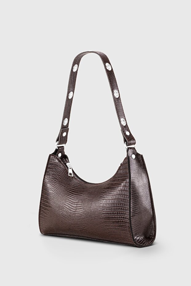 Women's Brown Baguette Bag - 195 Classic Std
