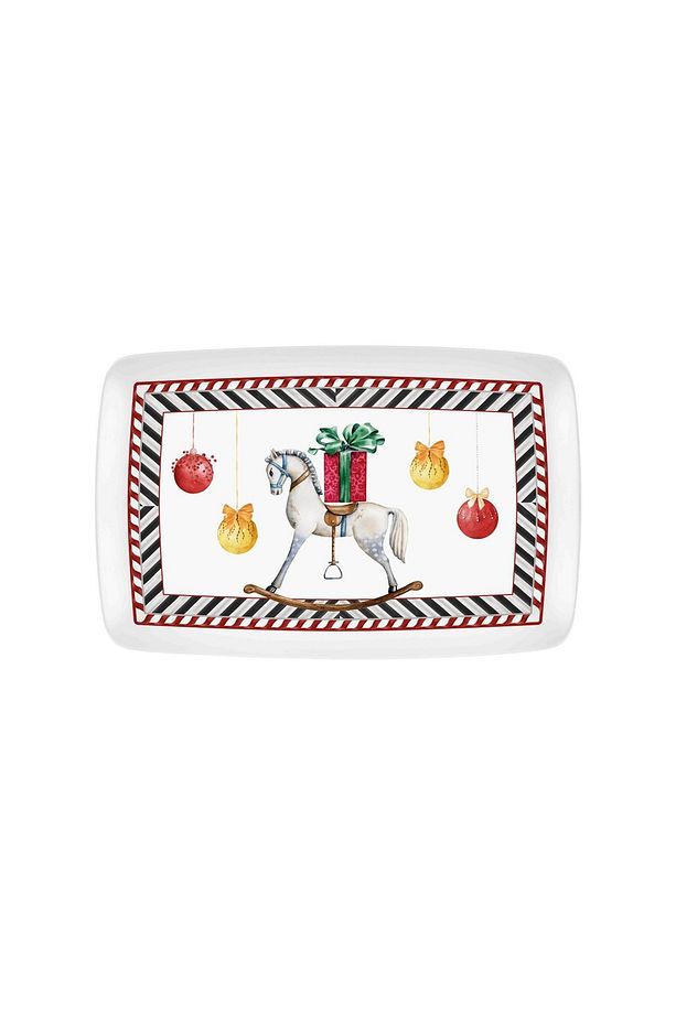 Yılbaşı Temalı Nutcracker Dikdörtgen Servis Tabağı 34 x 25 cm - 2