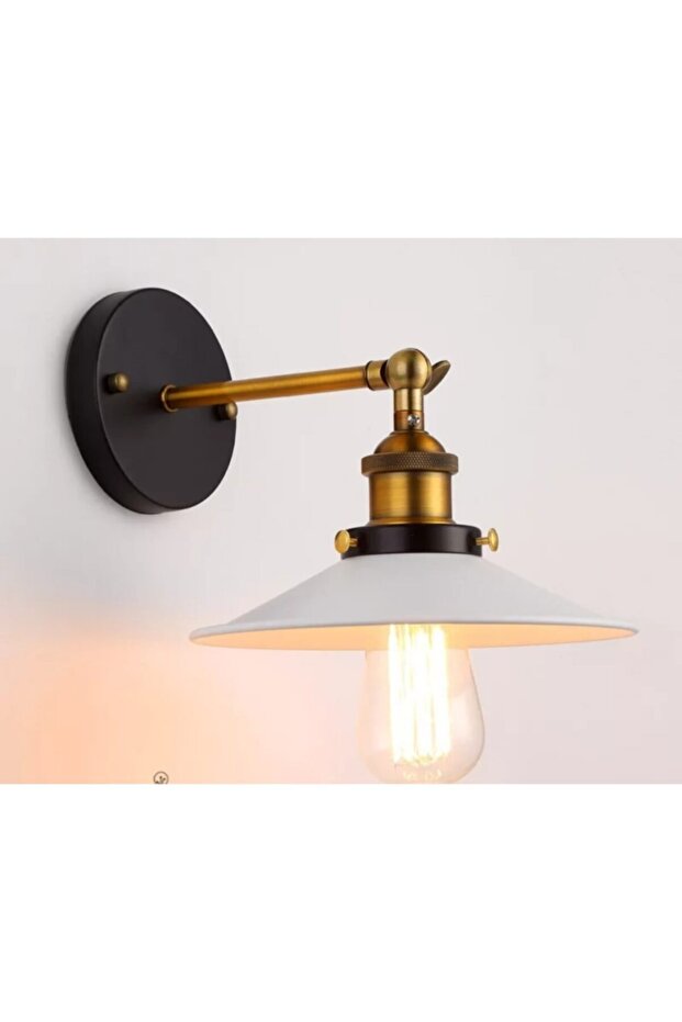 Mylights Bunch Habek Metal Retro Rustic Articulated White Head Sconce