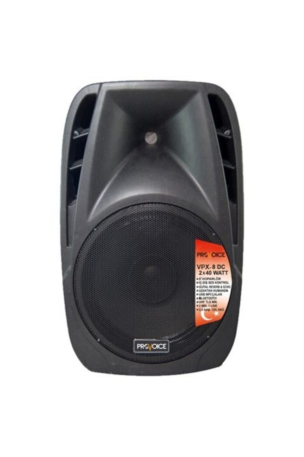 Vpx-8dc 2x40 Watt 8'' El+yaka Portatif Şarjlı Anfi - 1