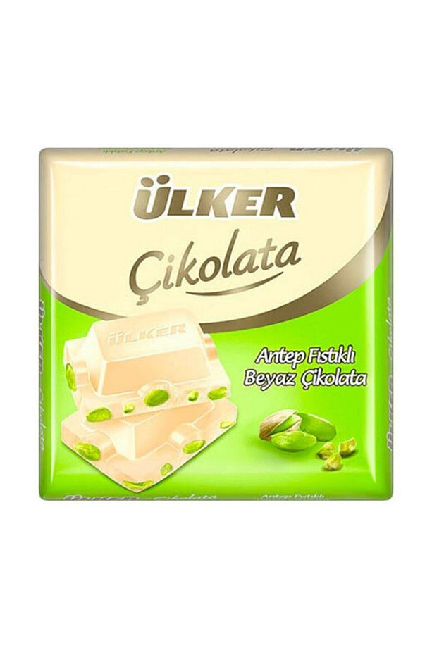 Beyaz Antep Fıstıklı Kare Çikolata 65 Gr X 1 Adet - 1