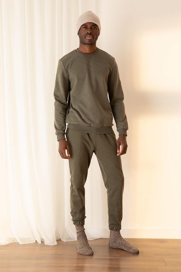 Regular Fit Bisiklet Yaka Basic Pamuklu Sweatshirt - 2