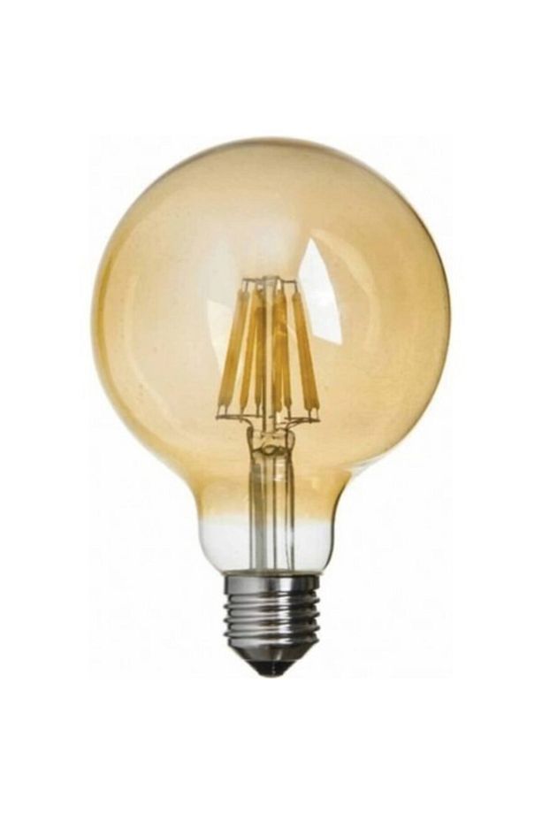 G125 Filament Edison Tip Rustik Sarı Cam Ampul 6 W Led Ampul - Günışığı Erd-39 - 3