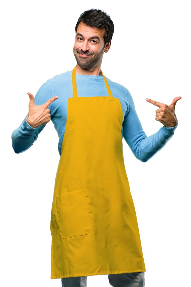 مريلة مطبخ صفراء -للجنسين-