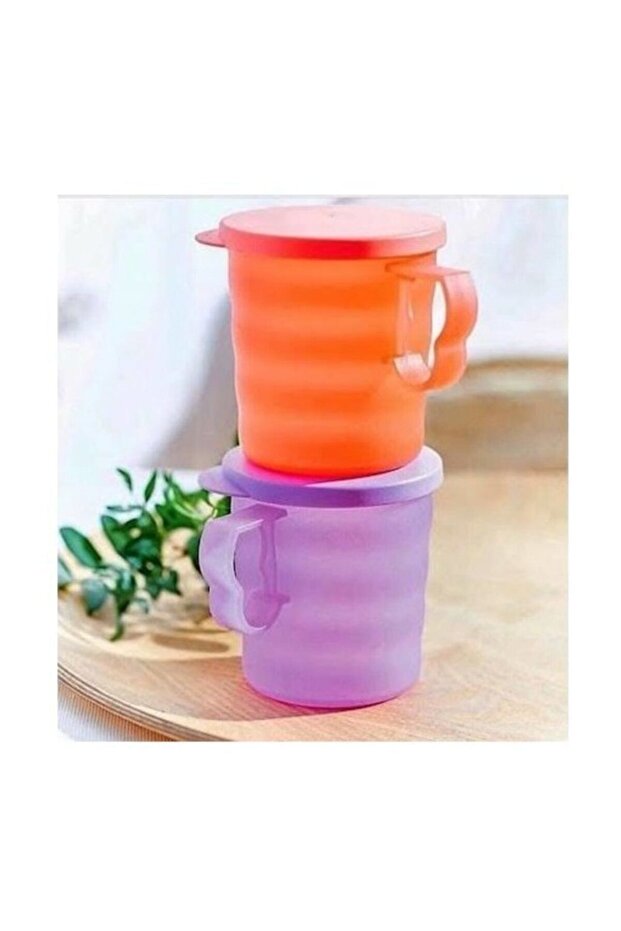 Turuncu 2li Kulplu Bardak - 1