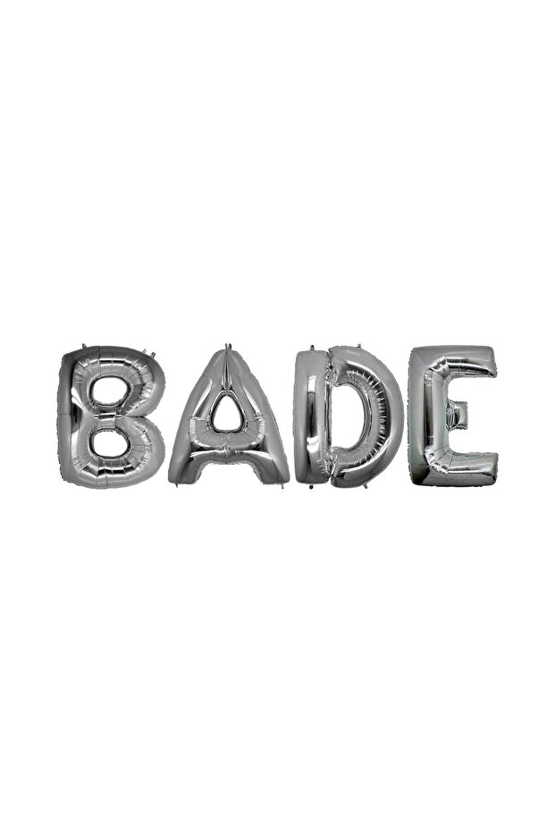 Birthday Bade Silver Foil Balloon Set 40 cm Name Balloon