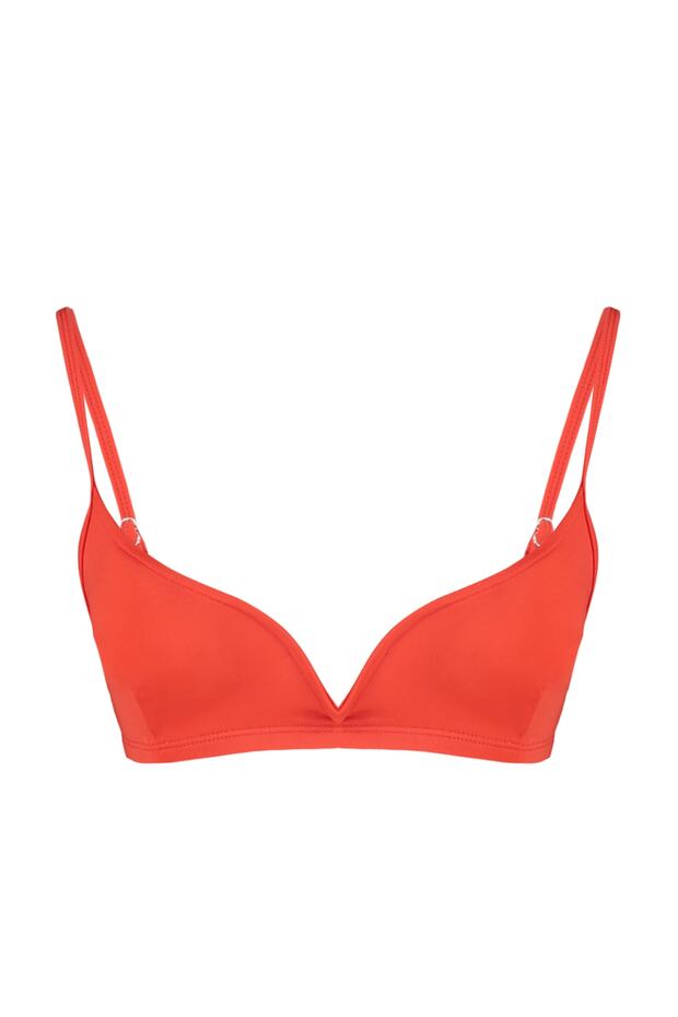 Kırmızı Üçgen V Telli Bikini Üstü TBESS23BU00243 - 7