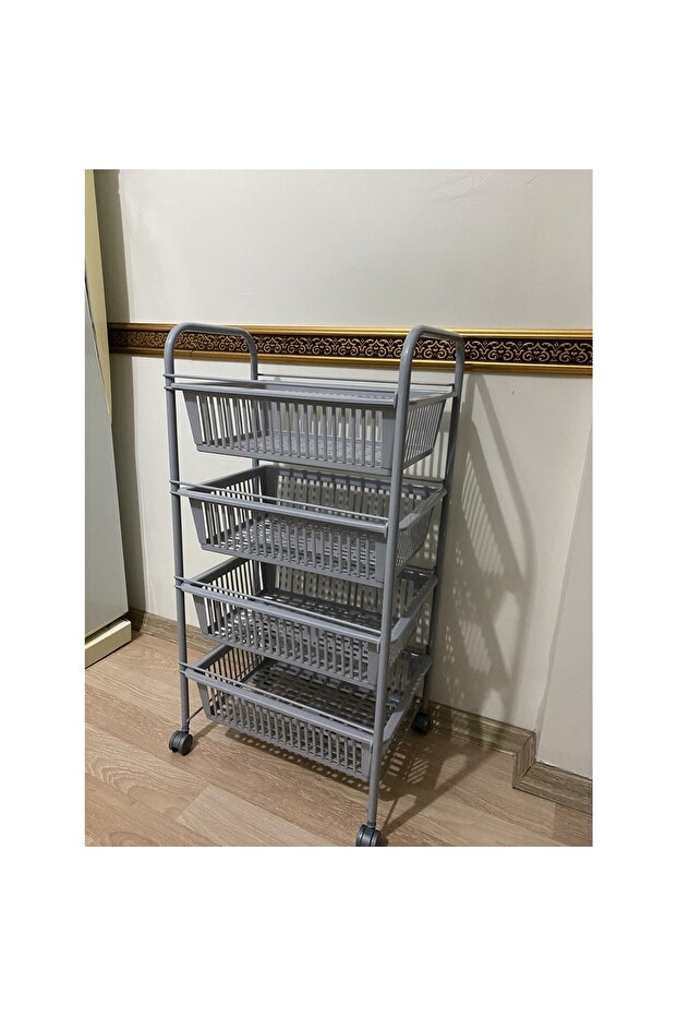 4katlı Sebzelik Çekmeceli Gri - 1