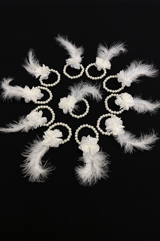 White Bridesmaid Bracelet, Bride To Be, Bachelorette Party, Wedding, Henna Night Bracelet 10 Pieces