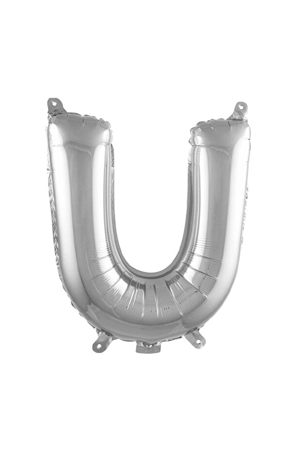 Foil Letter U 16'' 36 Cm Letter Silver Color