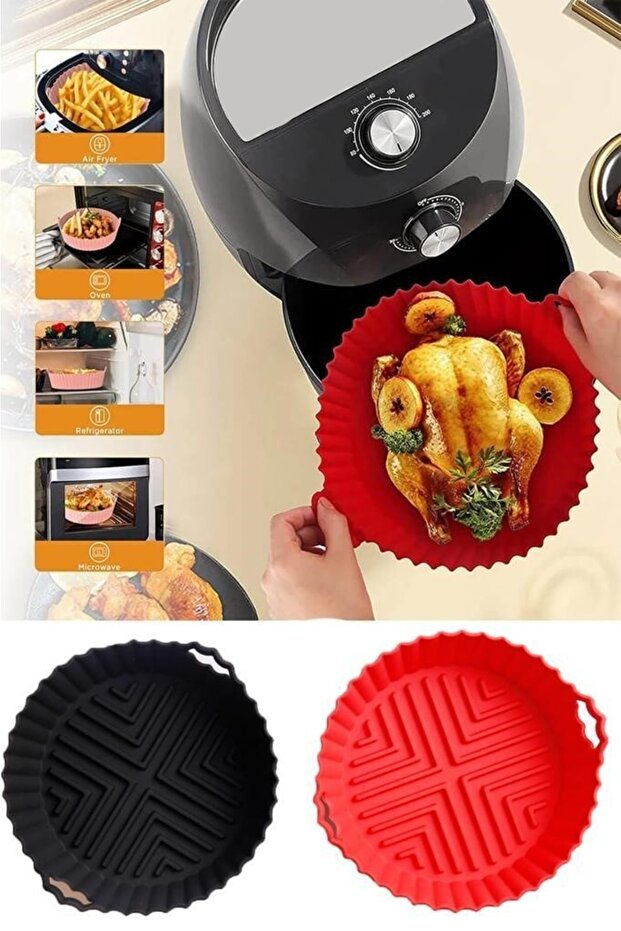 20 Cm Round Airfryer Silicone Cooking Mold - Air Fryer Mold