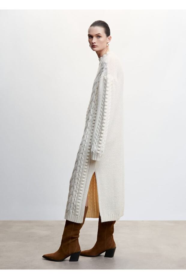 Uzun Triko Elbise - 7