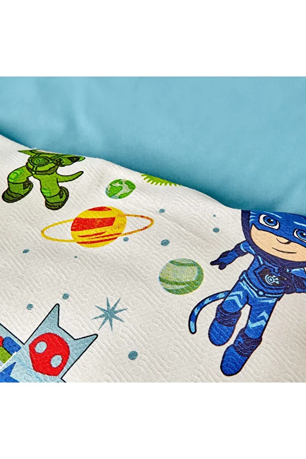 Pj Masks By Talent Tek Kişilik %100 Pamuk Pike Takımı - 3
