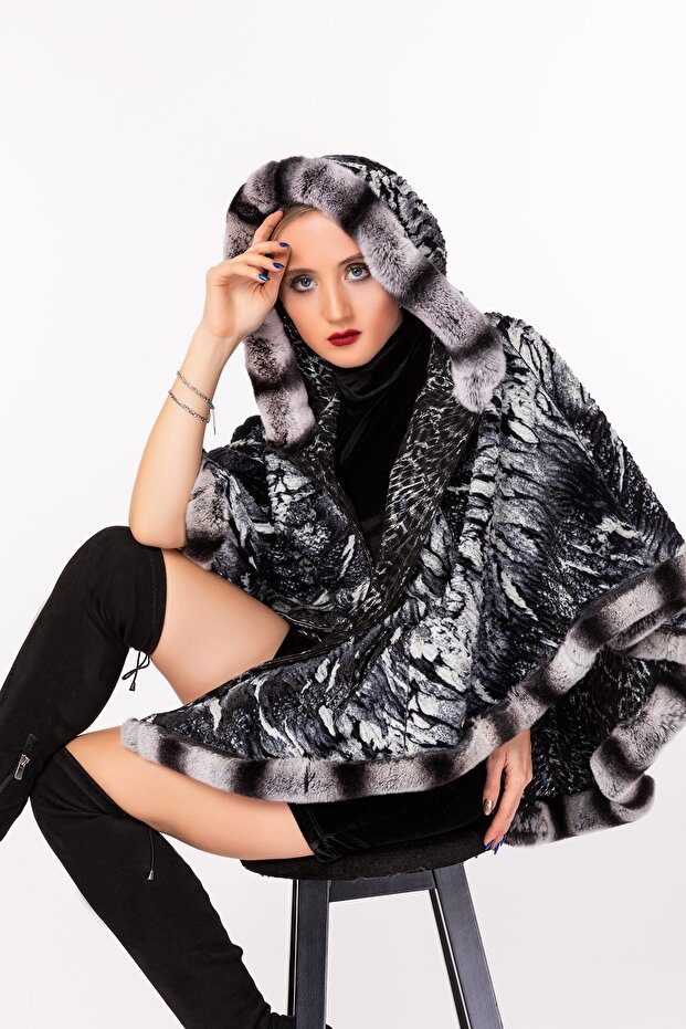 Hakiki Deri Çift Taraflı Panço - 4