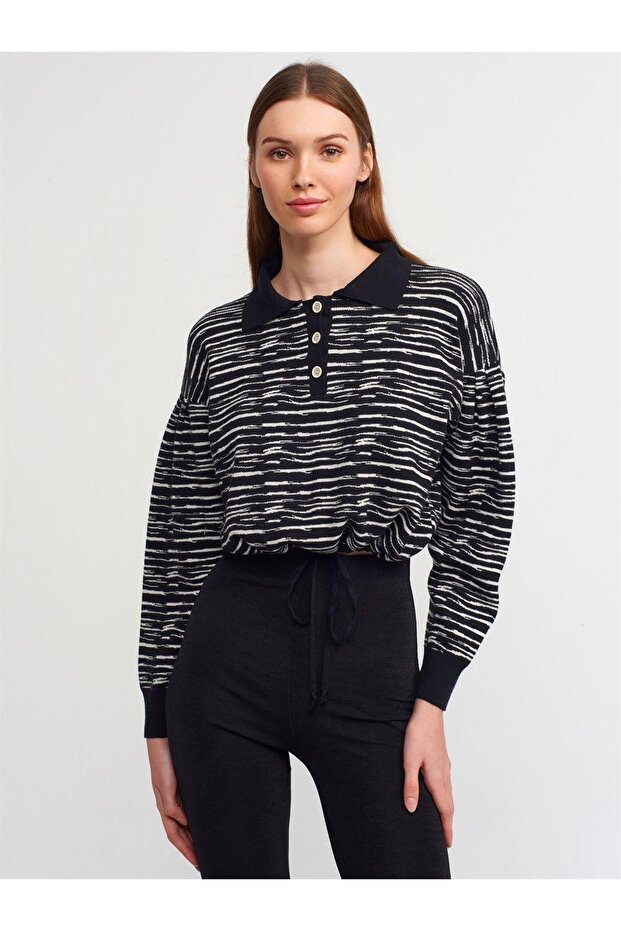 سترة بأزرار وياقة بولو - 1