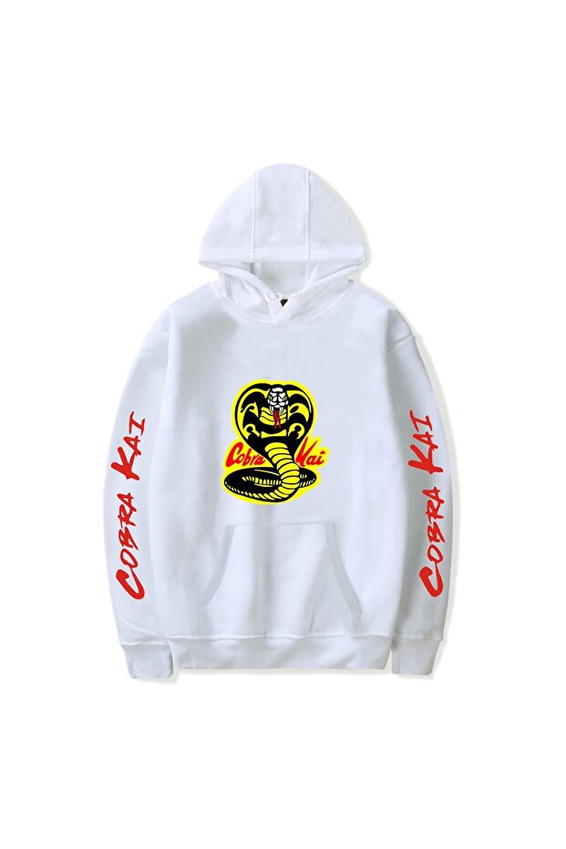 Cobra Kai Beyaz Kapşonlu - 1