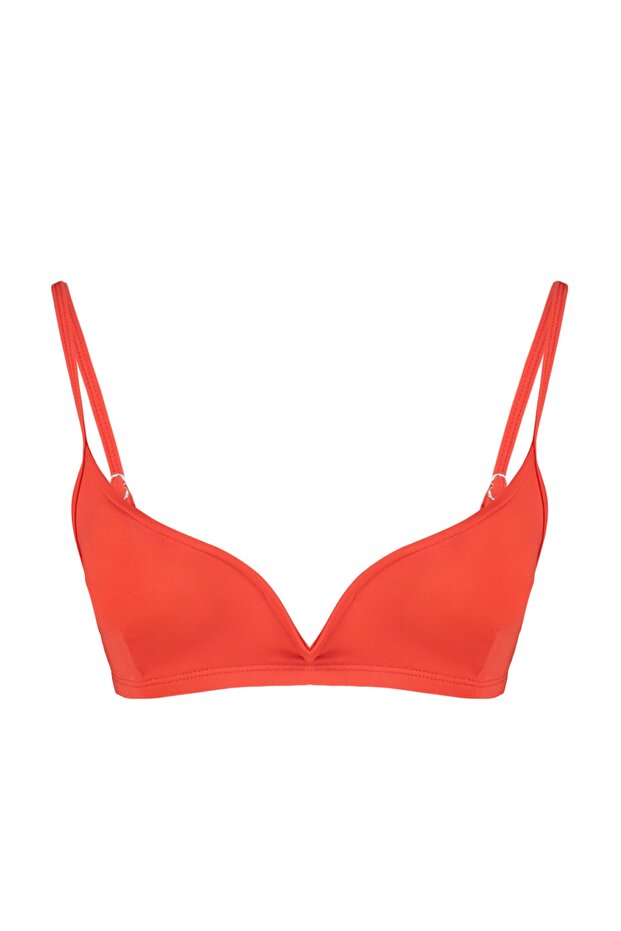 Kırmızı Üçgen V Telli Bikini Üstü TBESS23BU00243 - 8