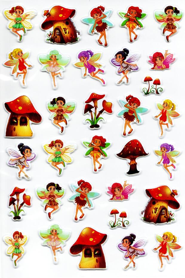 A4 Size Lim096 Model Embossed Sticker Notebook and Planner Sticker for Fairy Girls