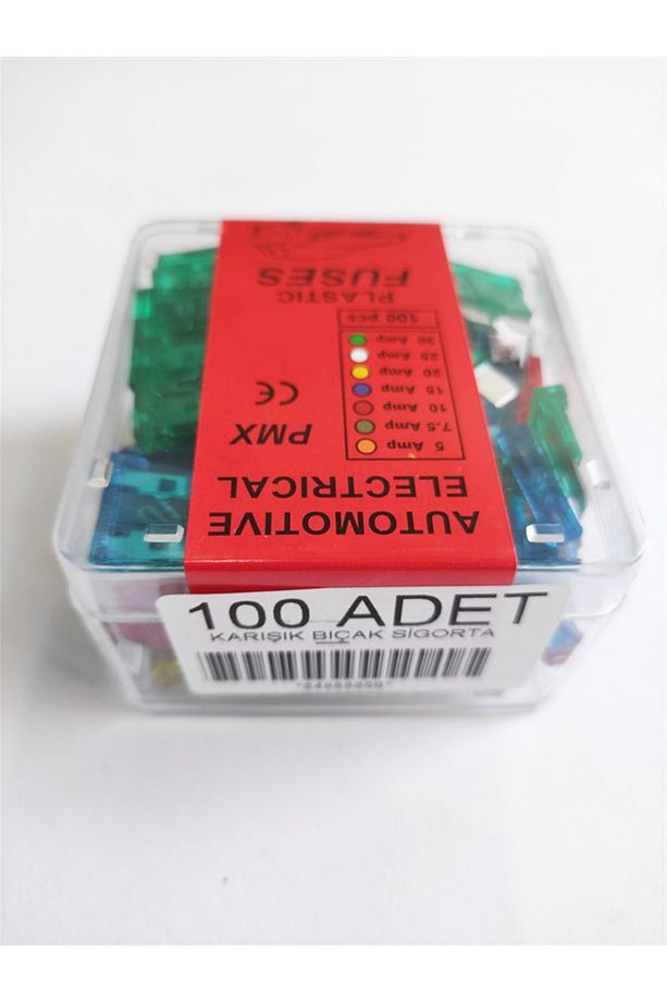 100 Adet Karışık Yassı Bıçak Sigorta 7,5 10 15 20 25 30 Amper - 2