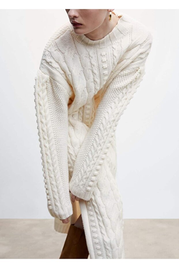 Uzun Triko Elbise - 8