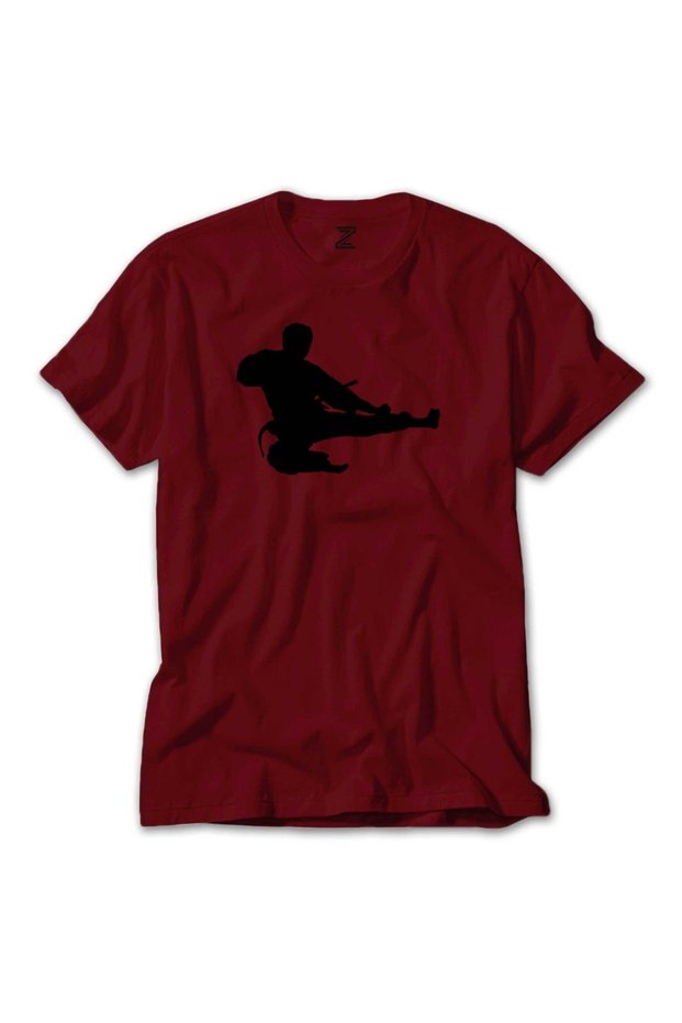 Taekwondo Karate Silhouette Red T-Shirt