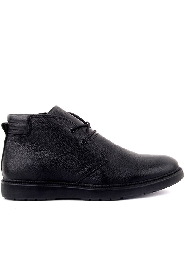- Black Leather Lace-Up Men's Boots 102-3531-Ttp04