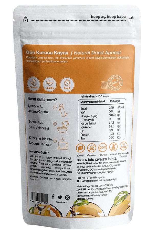 Kuru Kayısı – Gün Kurusu Kayısı – Malatya Gün Kurusu Kayısı - Jumbo - 250 Gr - 3
