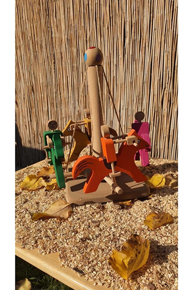 Ahşap Oyuncak El Yapımı Atlı Karınca - 1