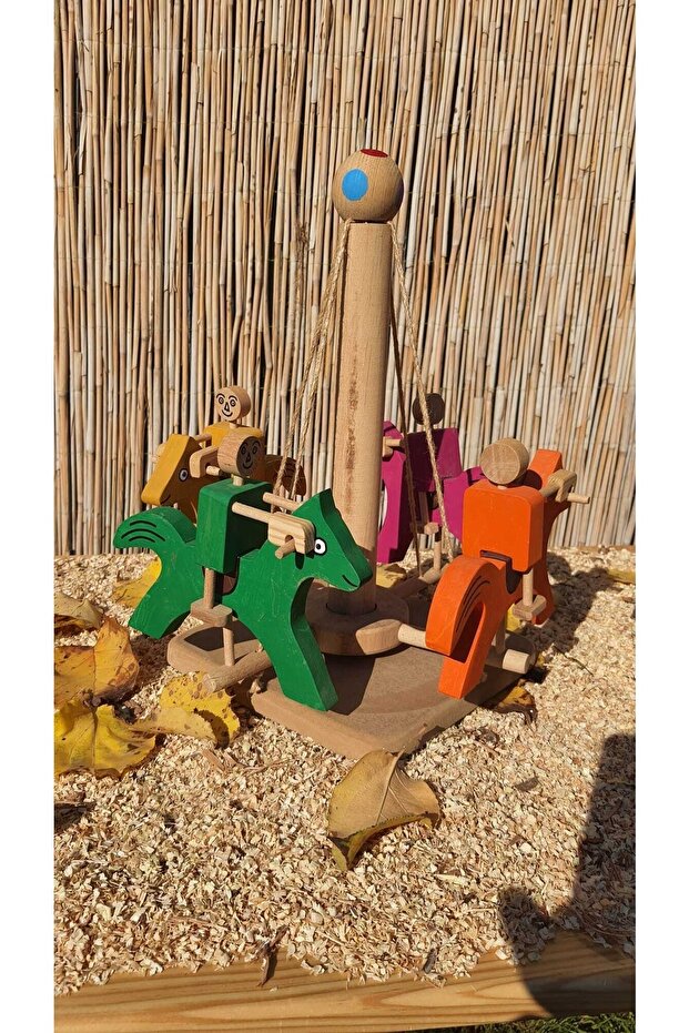 Ahşap Oyuncak El Yapımı Atlı Karınca - 2