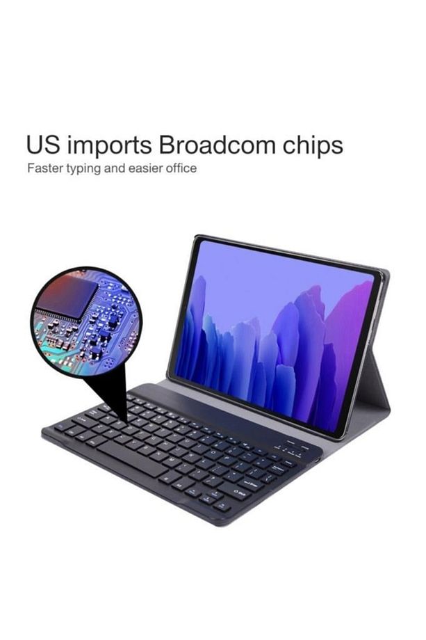 Samsung Galaxy Tab S7 Fe S7 Plus S8 Plus 12.4" Kılıf Kablosuz Klavyeli Kılıf Mobax X800 T730 T970 - 6