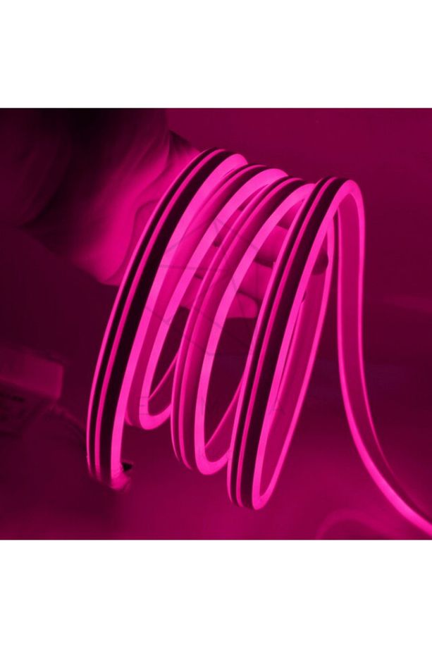 10 Metre Pembe 220 Volt Neon Led Tak Çalıştır Esnek Şerit Neon Led Aydınlatma 8x16 Mm Hortum Led - 1