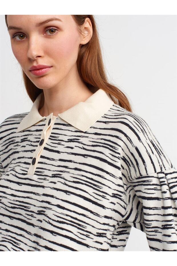 سترة بأزرار وياقة بولو - 4