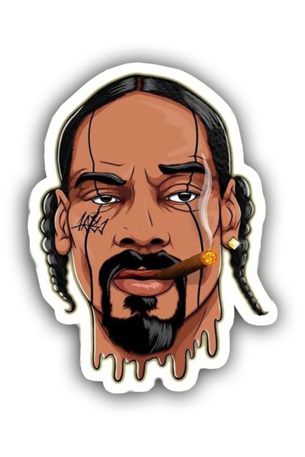 Snoop Dogg 15X12 cm Car and Motor Bike Windshield Sticker for Laptop and Helmet