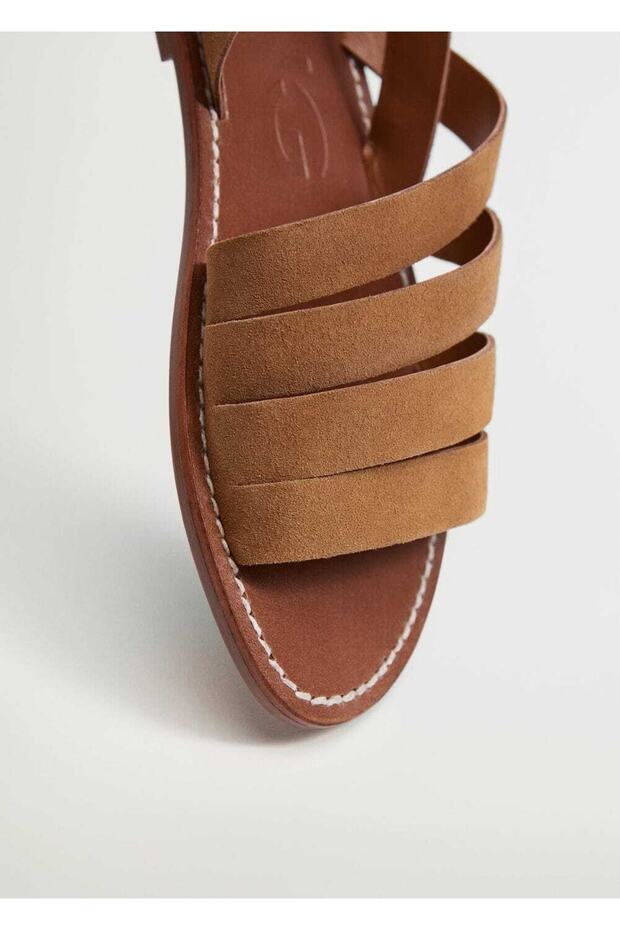 Deri Bantlı Sandalet - 5