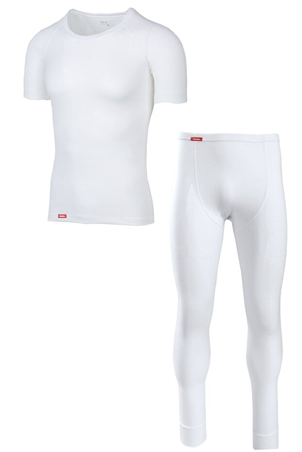 Men's Viloft Crew Neck Short Sleeve Bodysuit / Leggings Thermal Underwear Set