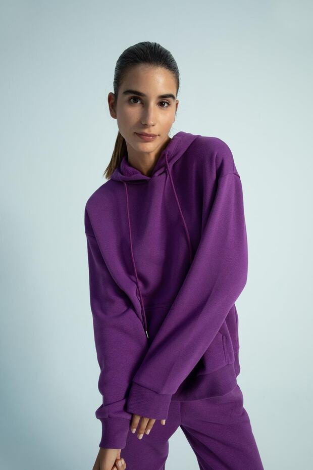 Regular Fit Kapüşonlu Sweatshirt - 3
