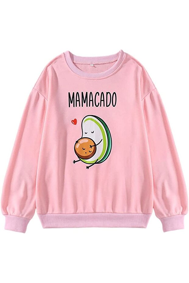 سويت شيرت برقبة دائرية مطبوع عليه Mamacado للحوامل