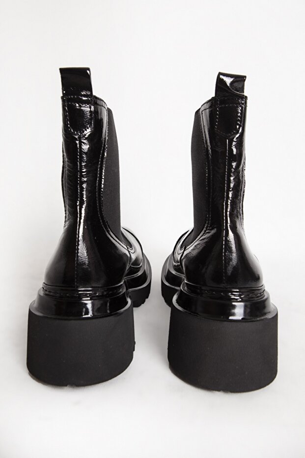 88150 Kalın Taban Kadın Bot - 5