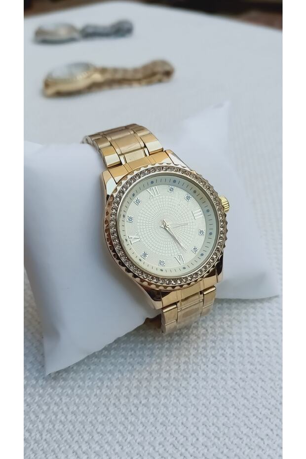 Taşlı Çelik Kol Saati - 1