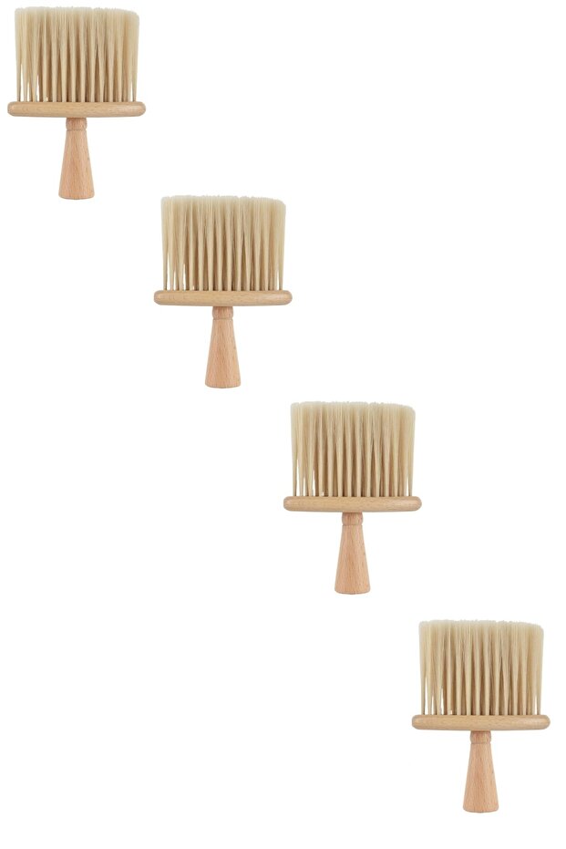 ® 4Pcs Wooden Handle Soft Bristle Brush Detailed Dust Removal Cleaning Brush For Car