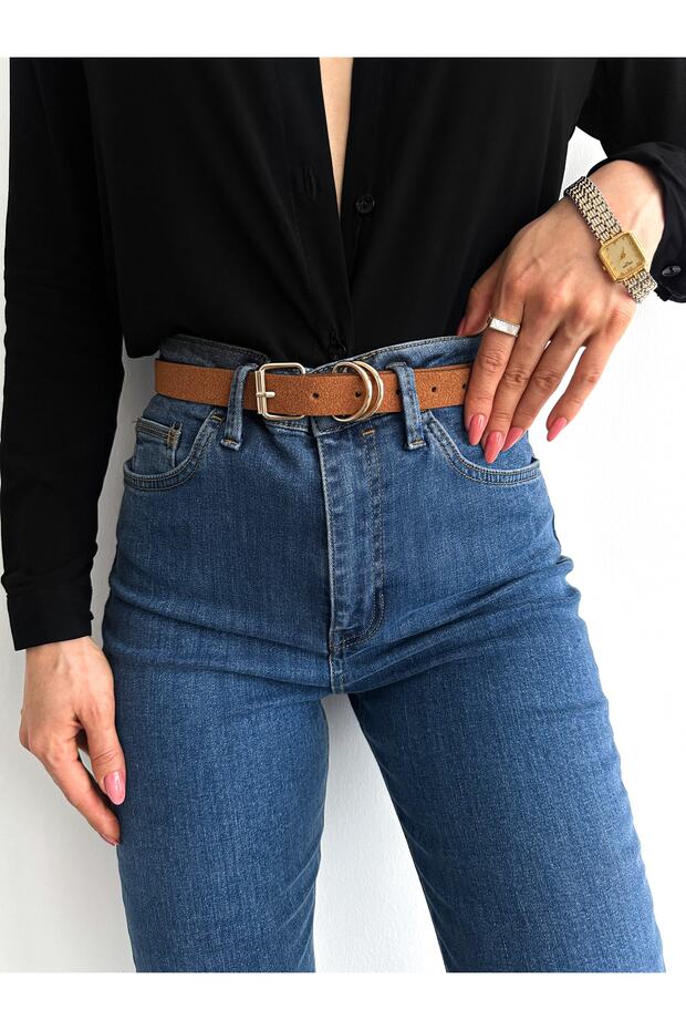 Süet Taba Kemer - 1