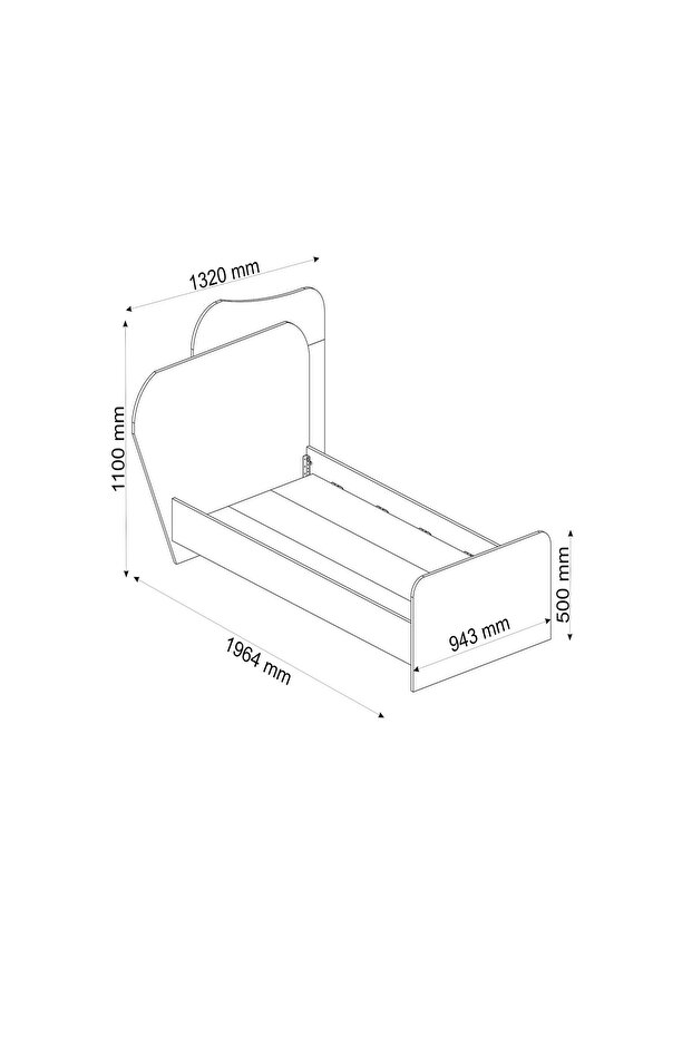 Suave 90x190 Ölçülerinde Yatak Uyumlu Tek Kişilik Karyola Ceviz Bej - Suave - 5