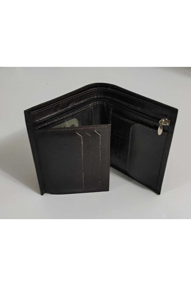 Hakiki Gerçek Deri Dikey Cüzdan - 3
